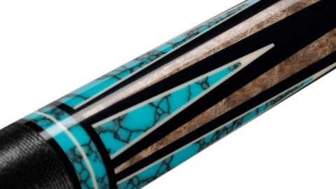 Predator - Valor SL2 Grey Pool Cue by Jacoby - Turquoise Inlay Detail