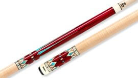 Predator - Ikon4 4 Pool Cue Burgundy-Stained Curly Maple Points - Wrapless for Sale