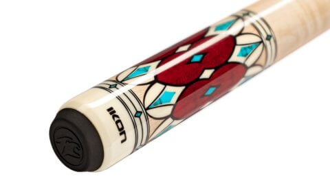 Predator - Ikon4 4 Pool Cue Burgundy-Stained Curly Maple Points - Wrapless - Detail