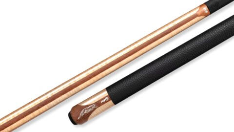 Predator Limited-Edition P3 REVO Natural-Finish Curly Maple & Leopard Wood - Leather Wrap for Sale