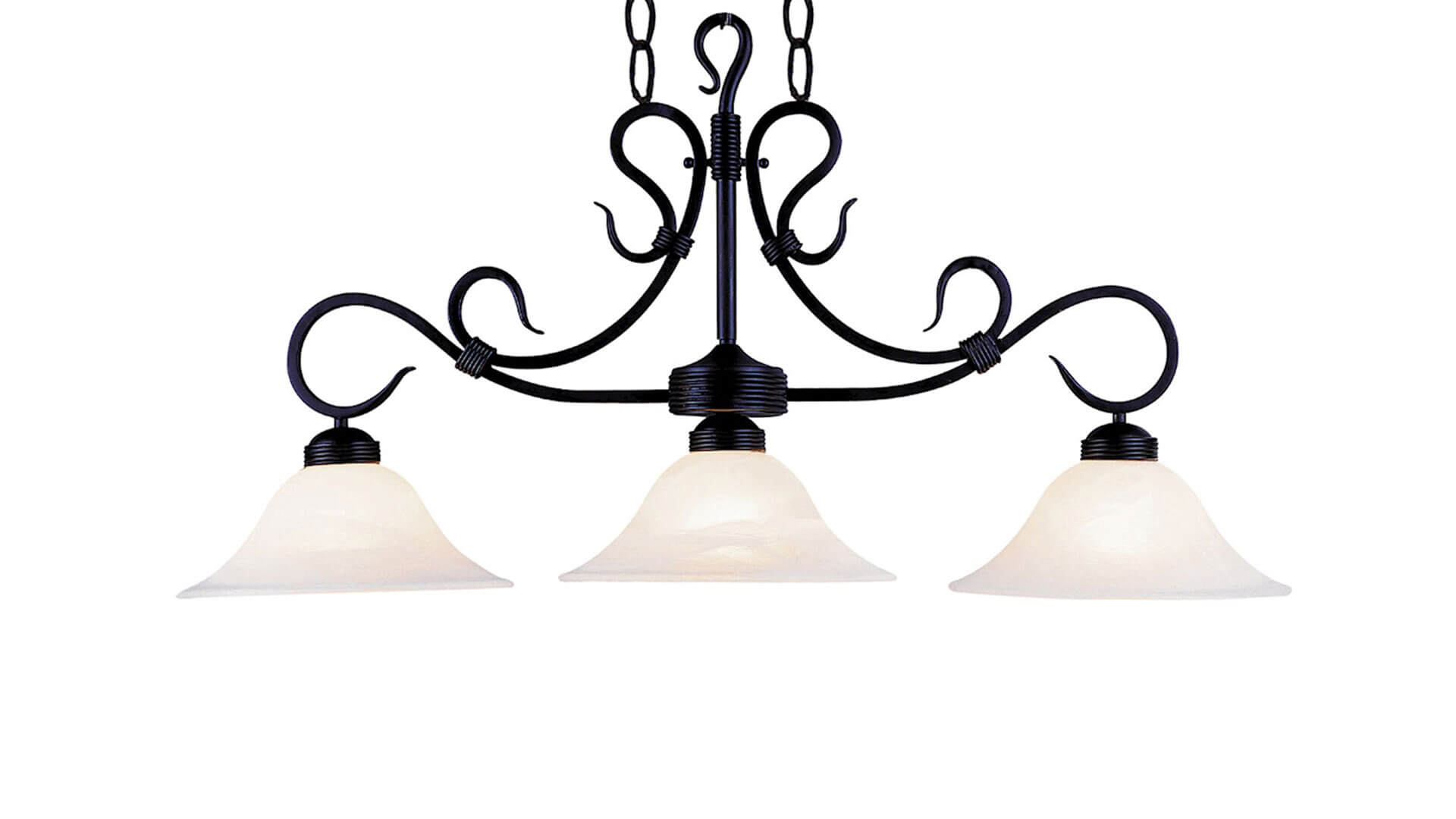 3-Light Pool Table Light Matte Black - "Buckingham" for Sale