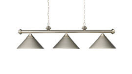 3-Light Pool Table Light Satin Nickel - "Casual Traditions"