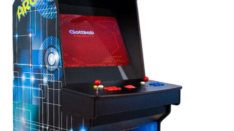 2 Player Arcade Cabinet with Trackball Detail