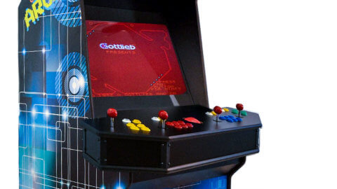 4 Player Arcade Cabinet with Trackball Detail