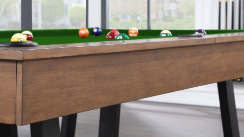 Imperial-Axial-Pool-Table-Whiskey-Rail-Detail-English-Green-Felt-for-Sale