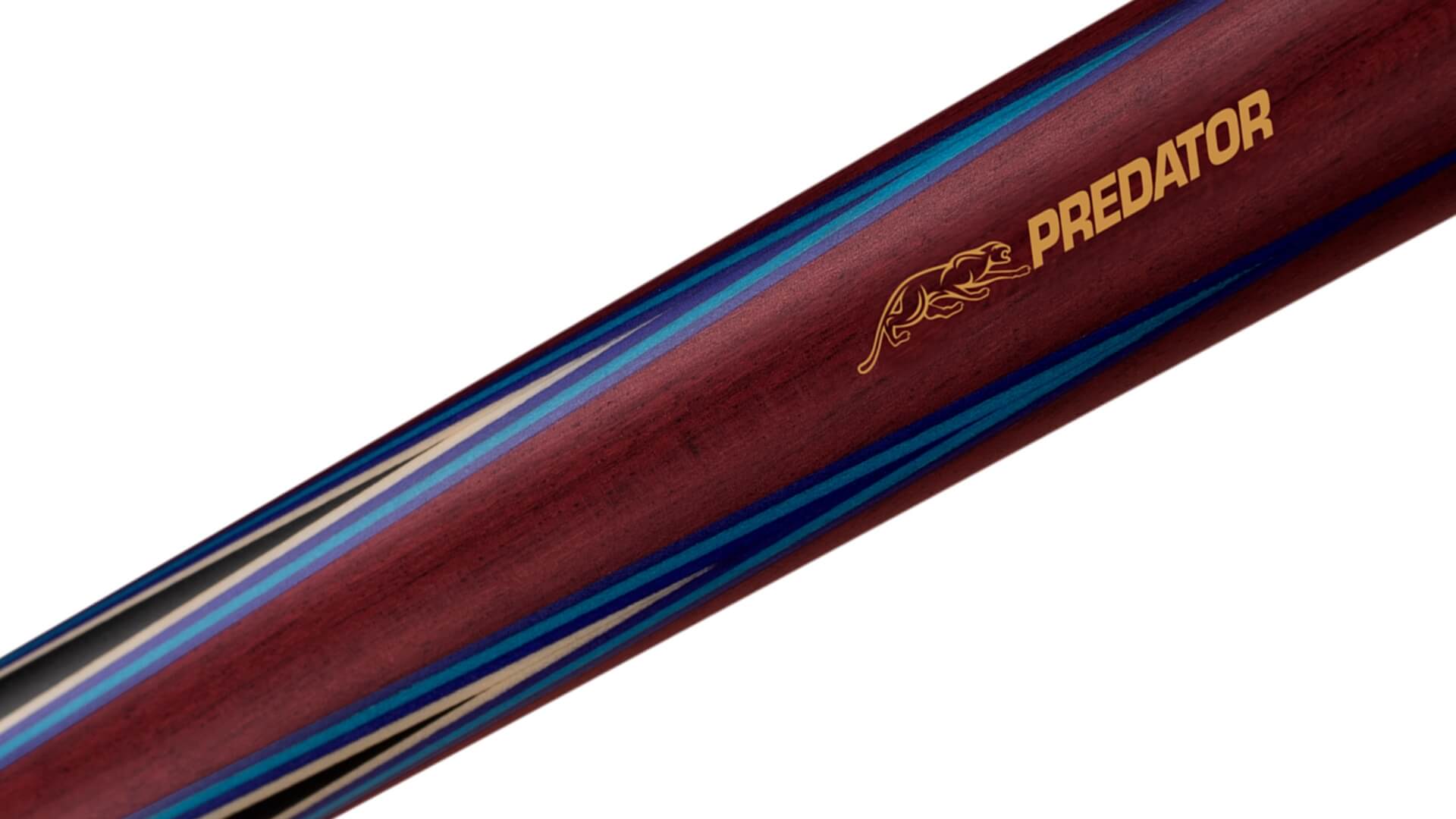 Predator Sneaky Pete Pool Cue 4 Points Purple Heart Blue Linen