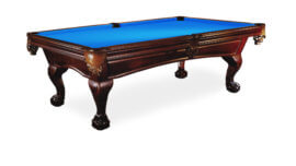 Beach-Lancaster-Mahagony-Pool-Table-Tournament-Blue-Felt