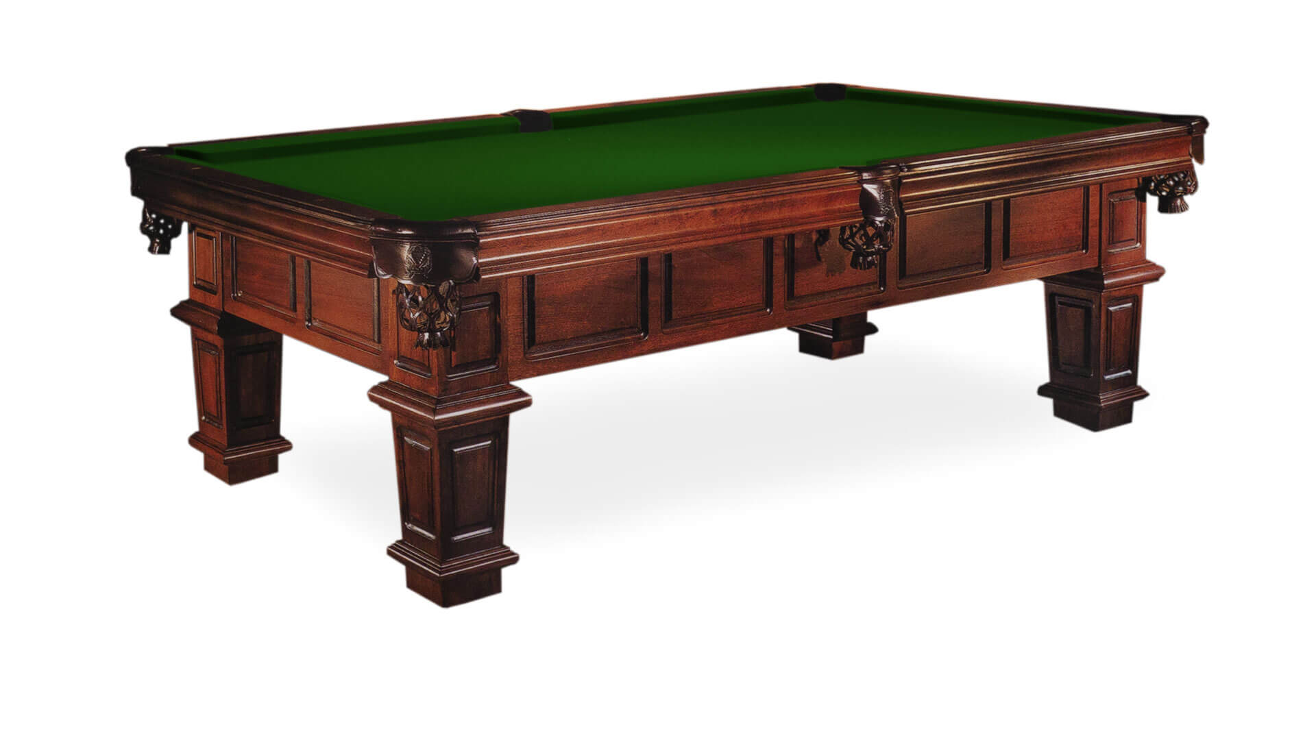 Beach-Linenfold-Mahagony-Pool-Table-English-Green-Felt Beach-Linenfold-Mahagony-Pool-Table-English-Green-Felt