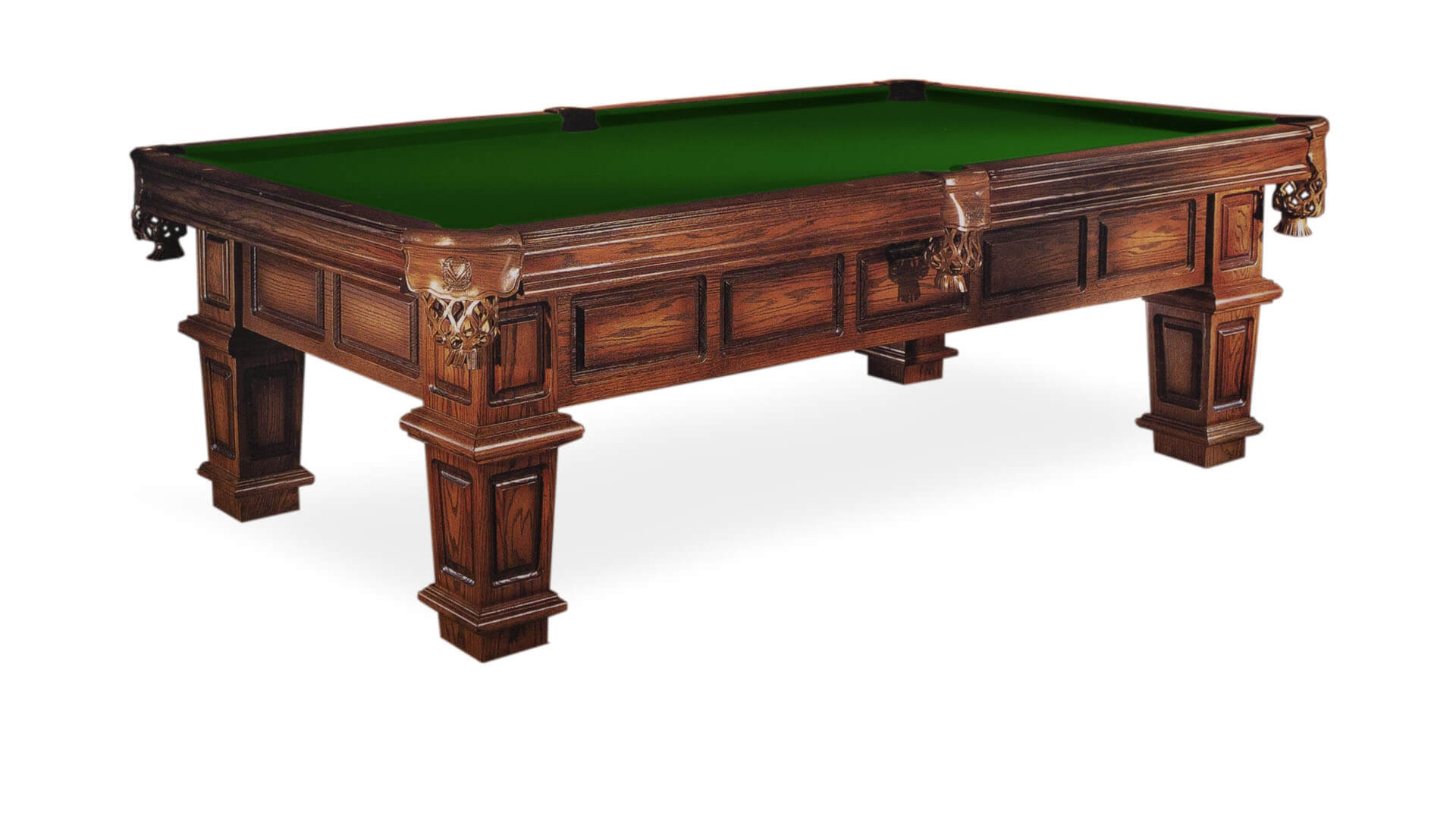 Beach-Linenfold-Oak-Pool-Table-English-Green-Felt Beach-Linenfold-Oak-Pool-Table-English-Green-Felt