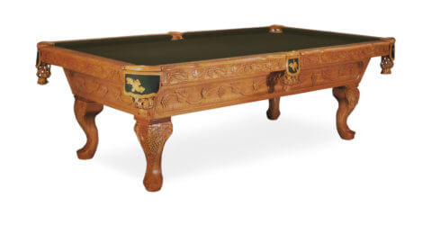 Beach-Merlot-Oak-Pool-Table-Olive-Felt