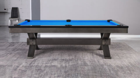 Plank-and-Hide-Axton-Pool-Table-Gunmetal-Grey-Long-Lifestyle-Tournament-Blue-Felt
