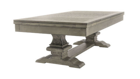 Plank-and-Hide-Beaumont-Pool-Table-Silvered-Oak-Dining-Top-Grey-Felt-for-Sale