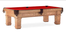 Golden-West-Highlander-Square-leg-Pool-Table-Red-Felt