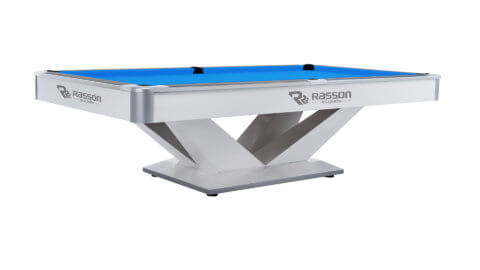 Rasson-Victory-II-Plus-White-Pool-Table-Full-Tournament-Blue-Felt