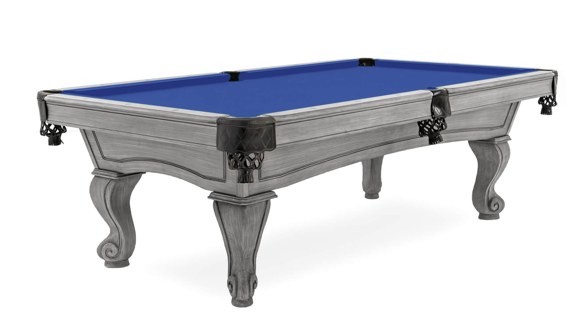 Imperial "Resolute" Pool Table Rams Horn Legs Silver Mist 7 Foot and 8 Foot • Billiards