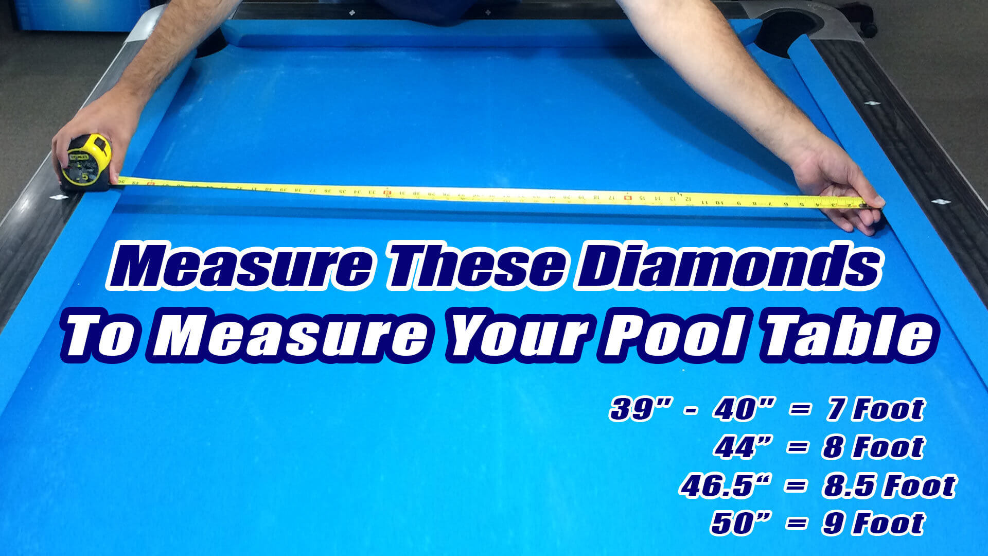 Measure These Diamonds To Measure Your Pool Table