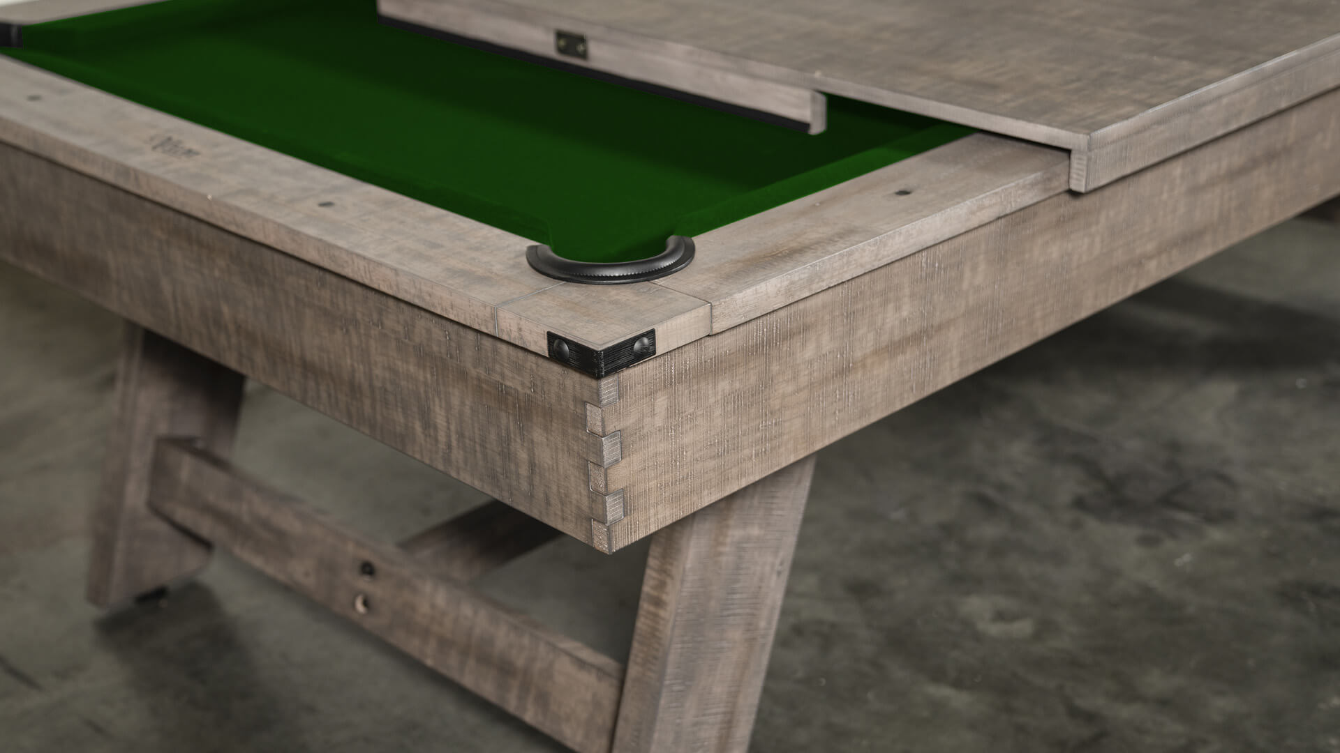 Nixon-Hunter-Wood-Antique-Pool-Table-Dining-Top-English-Green-Felt
