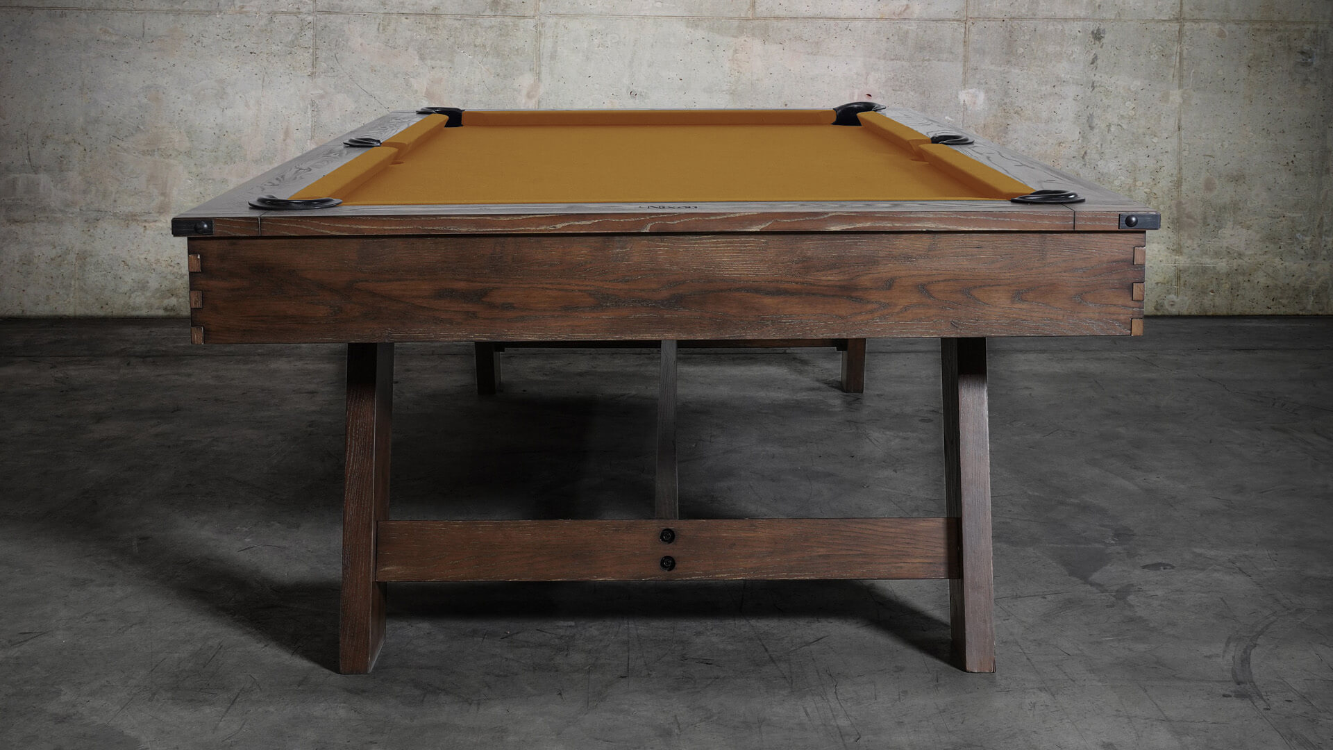 Nixon-Hunter-Wood-Walnut-Pool-Table-Short-Lifestyle-Golden-Felt