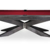 Plank-and-Hide-Felix-Pool-Table-Gunmetal-Grey-Long-Side-Burgundy-Felt
