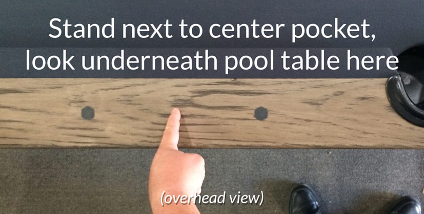 Overhead View of Center of Pool Table