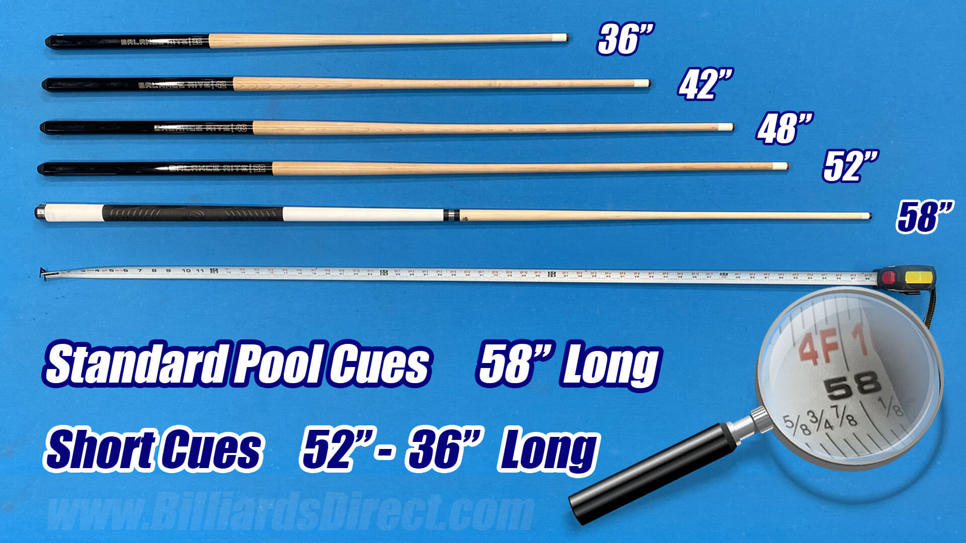 What is a Standard Pool Cue Size?