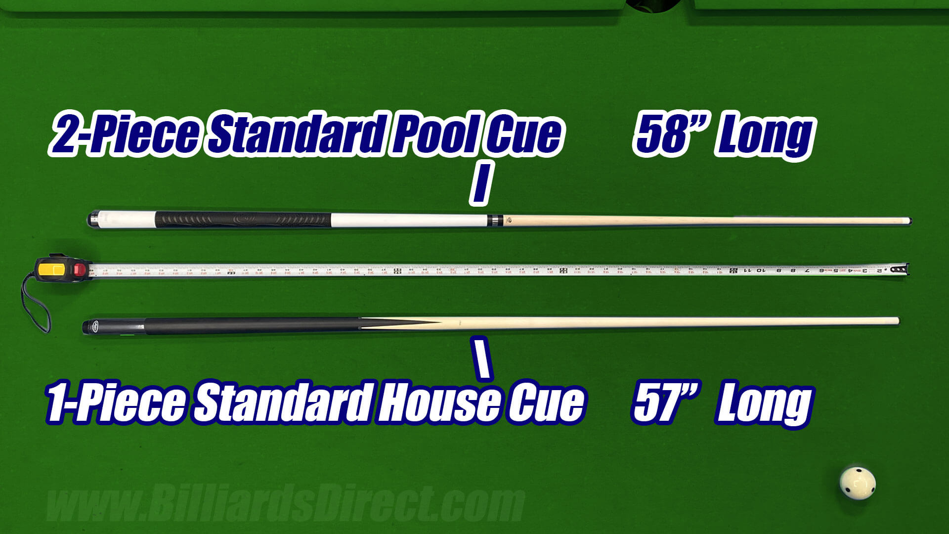 How Big Is A One-Piece Cue Compared to A Two-Piece Cue?