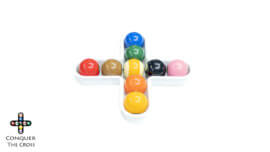 Conquer The Cross - Ball Rack - White