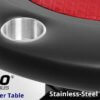BBO---Poker-Table---Elite---Closeup---Table-with-One-Pocket-and-Legs---Suited-Speed-Felt---Red