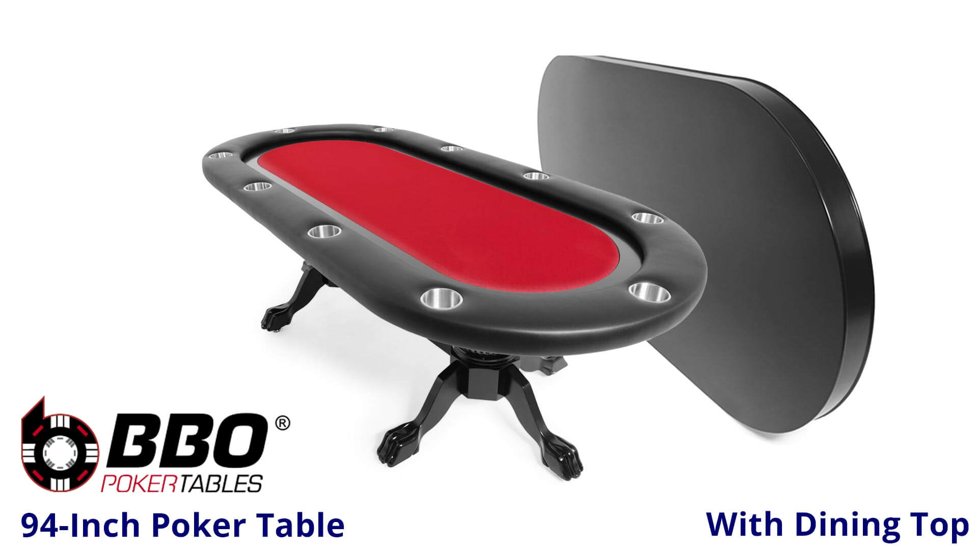 BBO—Poker-Table—Elite—Table-with-Dining-Top—Suited-Speed-Felt—Red BBO---Poker-Table---Elite---Table-with-Dining-Top---Suited-Speed-Felt---Red