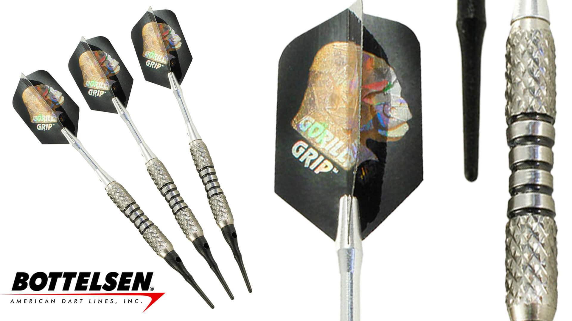 Bottelsen "Gorilla Grip 9SBG" Soft Tip Dart Set 90 Tungsten