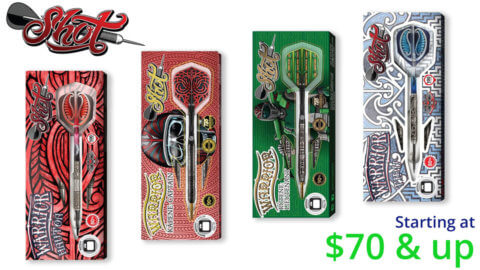 Shot - "Warrior" Series - Steel Tip Darts for Sale