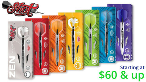 Shot - "Zen" Series - Steel Tip Darts for Sale