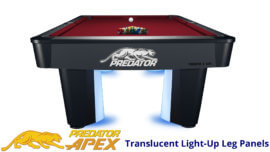 Predator-Apex---Pool-Table---9-ft---Light-Up-Legs---Burgundy