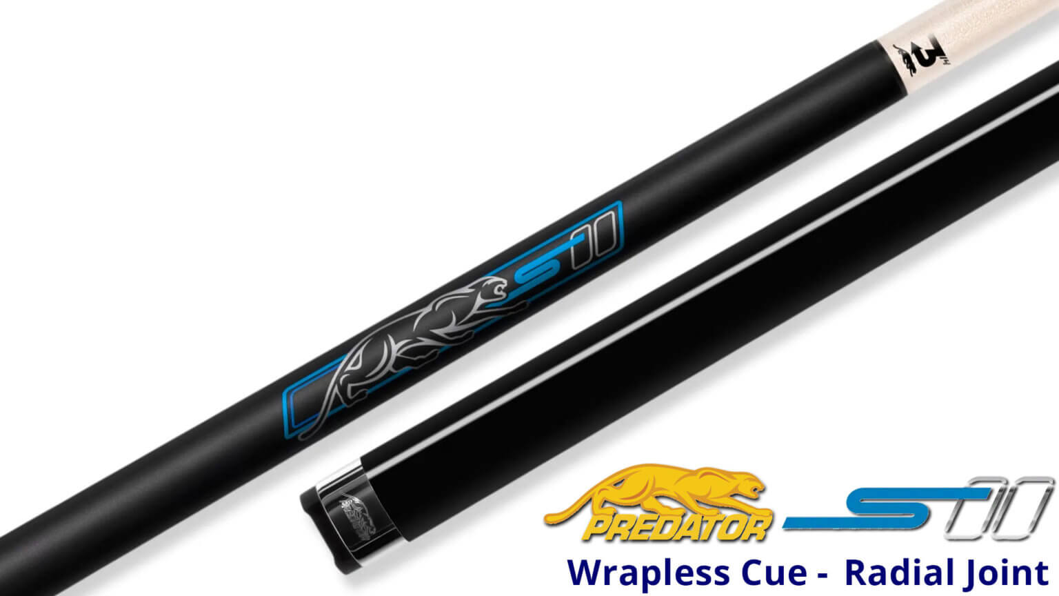Predator Sport 2 "Amp" Black Pool Cue Wrapless Radial
