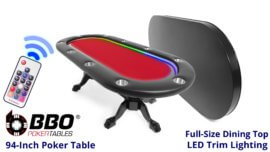 BBO---Poker-Table---Elite-Alpha---Table-with-Dining-Top---Standard-Felt---Red