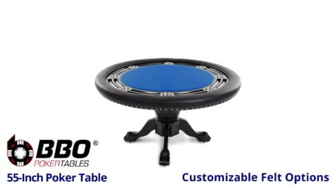 BBO---Poker-Table---Nighthawk---Table---Standard-Felt---Blue