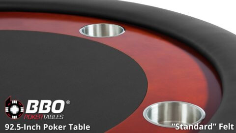 BBO---Poker-Table---Rockwell---Table---Close-Up---Cup-Holder---Standard-Felt---Black