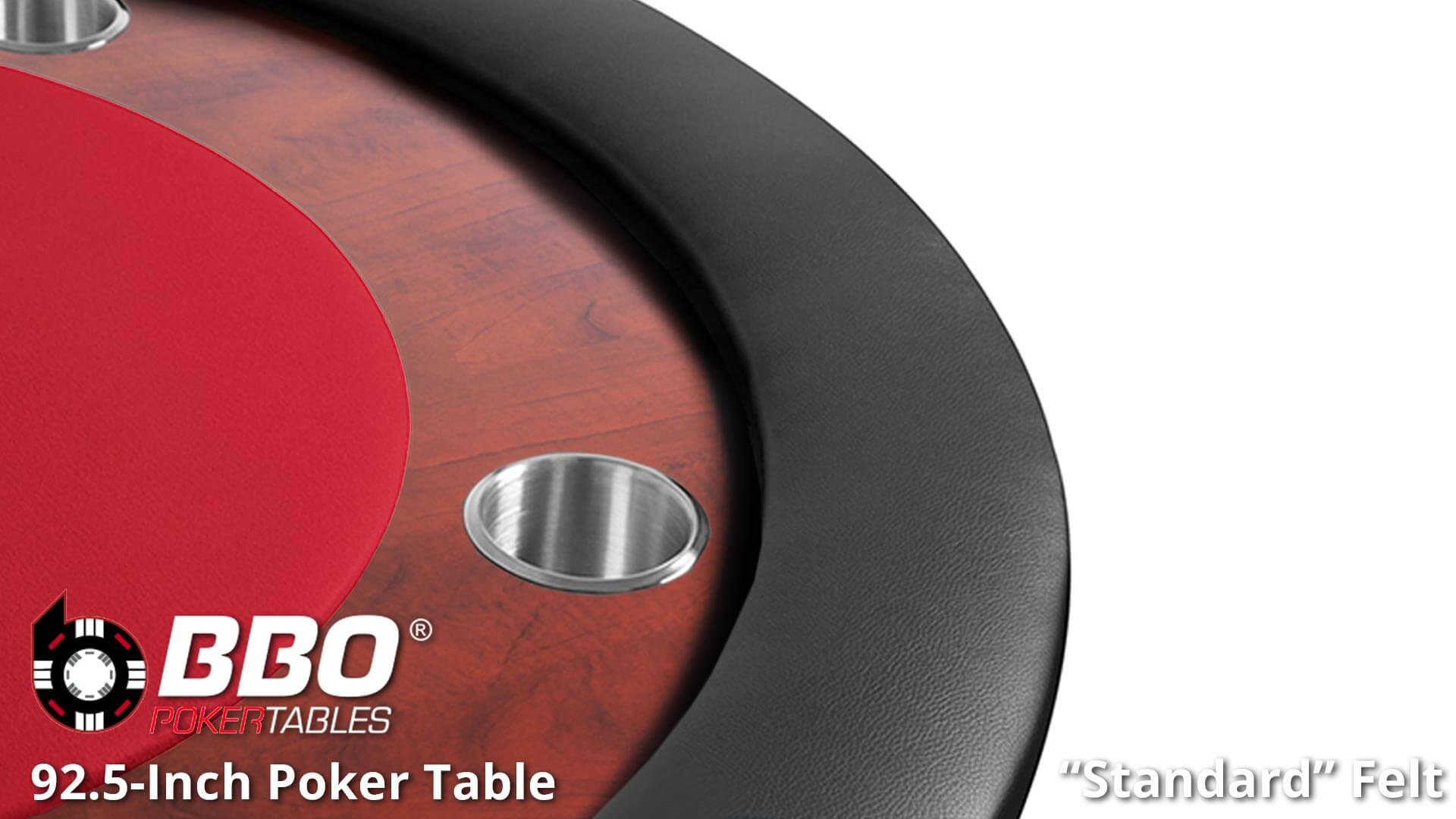 BBO---Poker-Table---UPT---Table---Mahogany-Racetrack---Closeup---Standard-Felt---Red BBO---Poker-Table---UPT---Table---Mahogany-Racetrack---Closeup---Standard-Felt---Red
