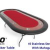 BBO---Poker-Table---UPT---Table---Mahogany-Racetrack---With-Ten-Cupholders---Standard-Felt---Red