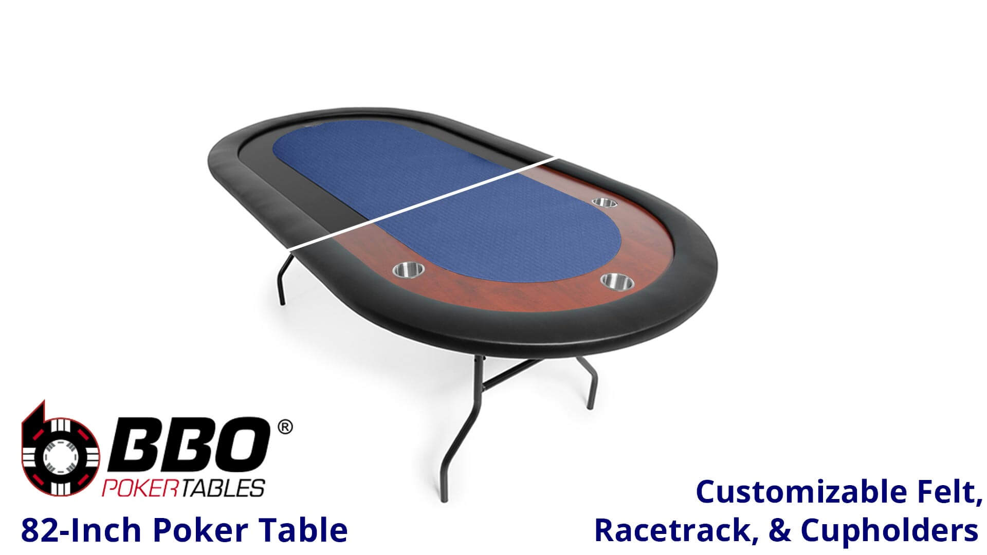 BBO—Poker-Table—UPT-jr—Table—Multiple-Racetrack—without-Cupholders—Suited-Speed-Felt—Blue BBO---Poker-Table---UPT-jr---Table---Multiple-Racetrack---without-Cupholders---Suited-Speed-Felt---Blue