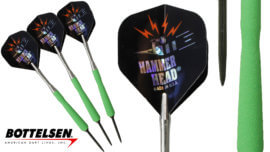 Bottelsen-Hammer-Head-Russ-Lopez-Signature-Xtreme-Shark-Skins-Steel-Tip-Green-Dart-Set