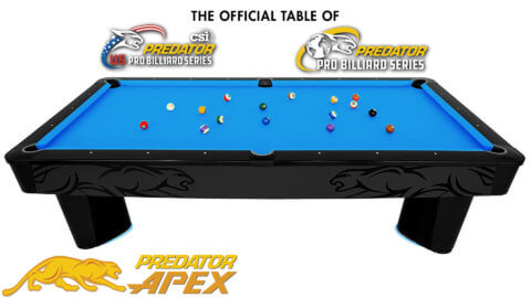 Predator Apex - Pool Table - 9 ft - 02 - Long Side - 06-Tournament-Blue-117