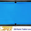 Predator Apex - Pool Table - 9 ft - 04 - Play Surface - Overhead - 06-Tournament-Blue-117