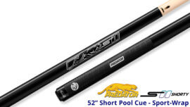 Predator-S-II-Shorty---52'-Short-Pool-Cue---Black-with-Sport-Wrap-for-Sale
