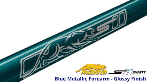 Predator-S-II-Shorty---52'-Short-Pool-Cue---Blue-Wrapless---Forearm-for-Sale