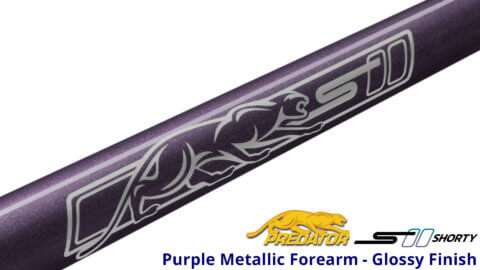 Predator-S-II-Shorty---52'-Short-Pool-Cue---Purple-Wrapless---Forearm-for-Sale