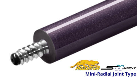 Predator-S-II-Shorty---52'-Short-Pool-Cue---Purple-Wrapless---Mini-Radial-Joint-Type-for-Sale