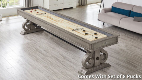 Imperial-Shuffleboard-The-Barnstable-12-Foot-Silver-Mist-Lifestyle-Diagonal-Closeup