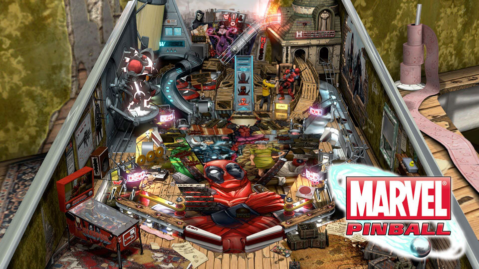 Marvel Pinball Deadpool Playfiled