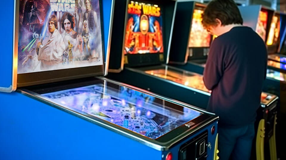 a Vintage Star Wars Pinball Machine
